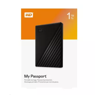 WD My Passport Portable 1TB, Externí HDD, USB 3.0, černá