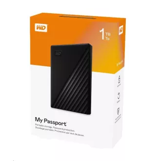 WD My Passport Portable 1TB, Externí HDD, USB 3.0, černá