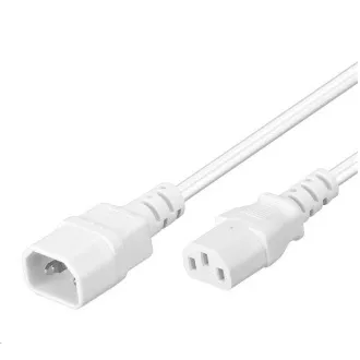 PREMIUMCORD Prodlužovací kabel síť 230V, C13-C14, bílý 2m PREMIUMCORD Prodlužovací kabel síť 230V, C13-C14, bílý 2m