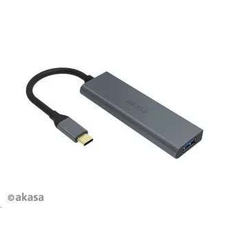 AKASA Hub USB-C 4x USB 3.0 port, Aluminium