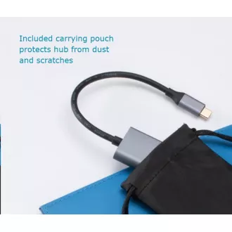 AKASA Hub USB-C 4x USB 3.0 port, Aluminium