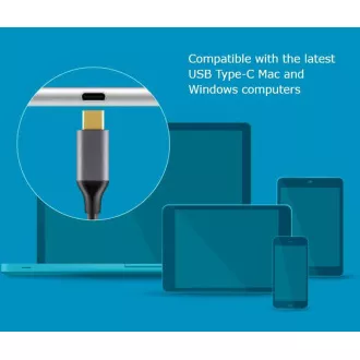 AKASA Hub USB-C 4x USB 3.0 port, Aluminium
