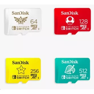 SanDisk MicroSDXC karta 256GB for Nintendo Switch (R:100/W:90 MB/s, UHS-I, V30, U3, C10, A1) licensed Product, Super Mario