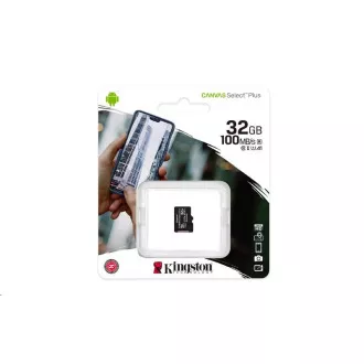 Kingston MicroSDHC karta 32GB Canvas Select Plus 100R A1 C10 - 1 ks Kingston MicroSDHC karta 32GB Canvas Select Plus 100R A1 C10 - 1 ks