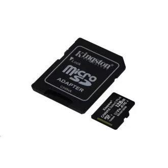 Kingston MicroSDXC karta 128GB Canvas Select Plus 100R A1 C10 Card + SD adaptér