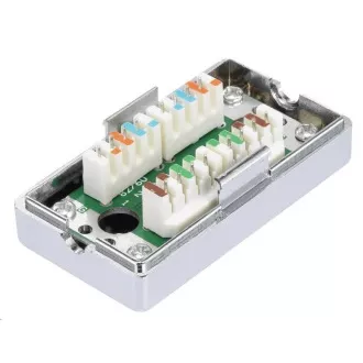 Spojovací box STP Cat5E narážecí, stříbrná
