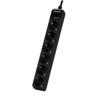 CyberPower Surge Buster™ 6 zásuvek, 1.8m, German, New CyberPower Surge Buster™ 6 zásuvek, 1.8m, German, New
