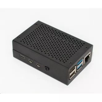 Hliníková krabička pro Raspberry Pi 4B, černá
