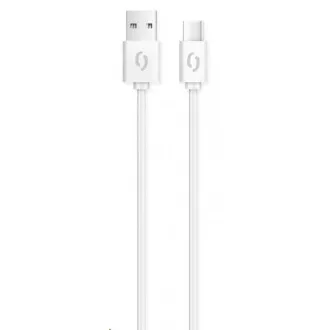 Aligator datový a nabíjecí kabel, konektor USB-C, 2A, 2m, bílá
