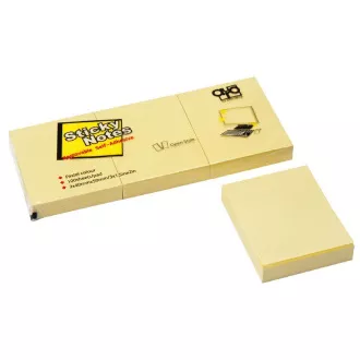 Bloček samolepící 40x50mm žlutý 3x100 listů Auro