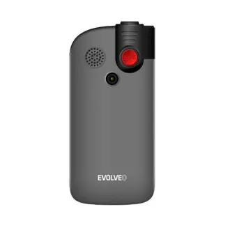 EVOLVEO EasyPhone FM, mobilní telefon pro seniory s nabíjecím stojánkem (stříbrná barva)