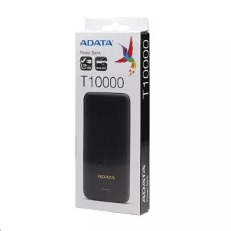 ADATA PowerBank AT10000 - externí baterie pro mobil/tablet 10000mAh, černá ADATA PowerBank AT10000 - externí baterie pro mobil/tablet 10000mAh, černá