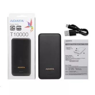 ADATA PowerBank AT10000 - externí baterie pro mobil/tablet 10000mAh, černá ADATA PowerBank AT10000 - externí baterie pro mobil/tablet 10000mAh, černá