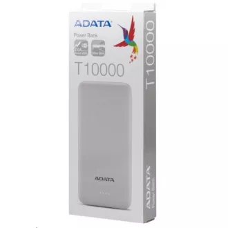 ADATA PowerBank AT10000 - externí baterie pro mobil/tablet 10000mAh, bílá ADATA PowerBank AT10000 - externí baterie pro mobil/tablet 10000mAh, bílá