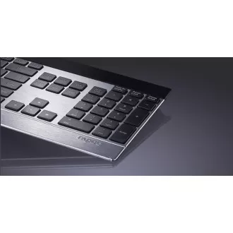 RAPOO klávesnice E9270p 5G Wireless 2 Block Metal Keyboard Black CZ/SK