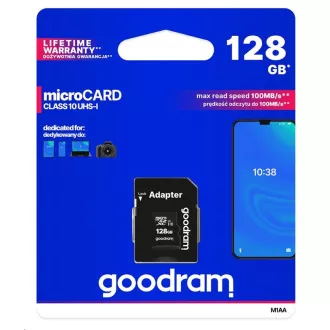 GOODRAM microSDXC karta 256GB M1AA (R:100/W:10 MB/s), UHS-I Class 10, U1 + Adapter