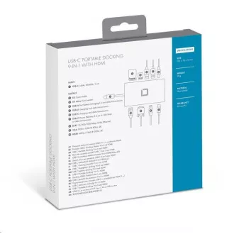 DICOTA USB-C Portable Docking 9-in-1 with HDMI