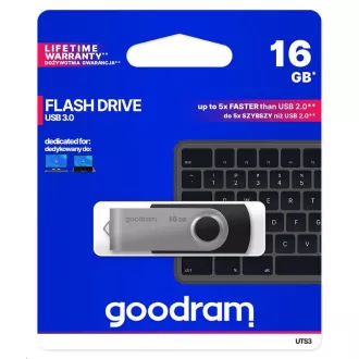 GOODRAM Flash Disk 16GB UTS3, USB 3.0, černá
