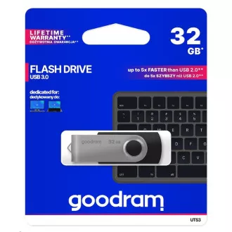 GOODRAM Flash Disk 32GB UTS3, USB 3.0, černá