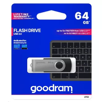 GOODRAM Flash Disk 64GB UTS3, USB 3.0, černá