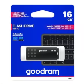 GOODRAM Flash Disk 16GB UME3, USB 3.0, černá