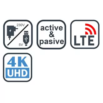 EVOLVEO Xany 5 LTE, 230/5V, aktivní pokojová anténa DAB+/DVB-T2, filtr LTE