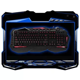 C-TECH klávesnice SCORPIA V2 (GKB-119), herní, CZ/SK, 7 barev podsvícení, programovatelná, černá, USB