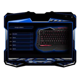 C-TECH klávesnice SCORPIA V2 (GKB-119), herní, CZ/SK, 7 barev podsvícení, programovatelná, černá, USB