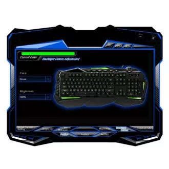 C-TECH klávesnice SCORPIA V2 (GKB-119), herní, CZ/SK, 7 barev podsvícení, programovatelná, černá, USB
