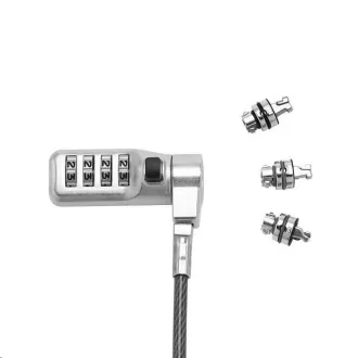 DICOTA Universal Security Cable Lock, 3 Exchangeable heads fits all slots, combination DICOTA Universal Security Cable Lock, 3 Exchangeable heads fits all slots, combination