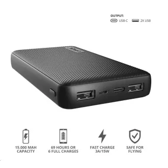 TRUST powerbanka Primo Powerbank 15.000 mAh TRUST powerbanka Primo Powerbank 15.000 mAh