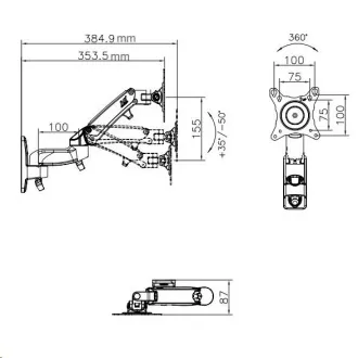 Televizní držák Fiber Mounts F150