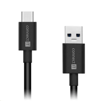CONNECT IT Wirez USB-C (Type C) -> USB-A, USB 3.1 Gen 1, černá, 2 m