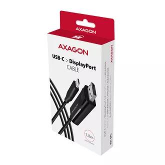 AXAGON RVC-DPC, USB-C -> DisplayPort redukce / kabel 1.8m, 4K/60Hz
