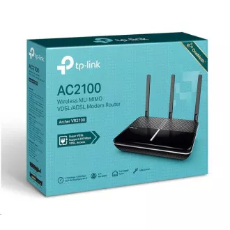 TP-Link Archer VR2100 OneMesh WiFi5 VDSL2/ADSL router (AC2100, 2, 4GHz/5GHz, 3xGbELAN, 1xGbELAN/WAN, 1xRJ11, 1xUSB3.0)