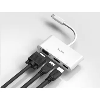D-Link DUB-V310 3-in-1 USB-C to HDMI/VGA/DisplayPort Adapter