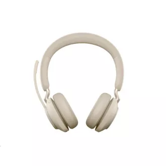 Jabra náhlavní souprava se stojánkem Evolve2 65, Link 380a MS, stereo, béžová