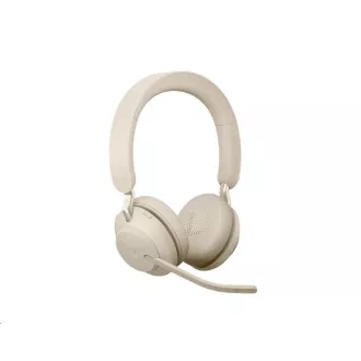 Jabra náhlavní souprava se stojánkem Evolve2 65, Link 380a MS, stereo, béžová