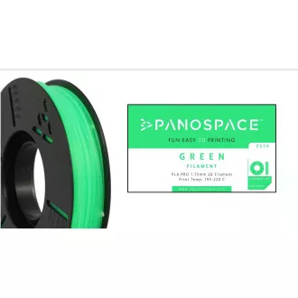 FILAMENT Panospace type: PLA -- 1, 75mm, 1000 gram per roll - Zelená