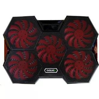 EVOLVEO Ania 14, chladicí podstavec pro notebook, červené podsvícení