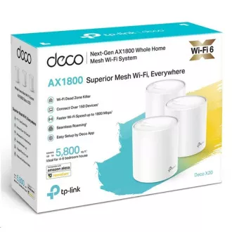 TP-Link Deco X20(3-pack) WiFi6 Mesh (AX1800, 2, 4GHz/5GHz, 2xGbELAN/WAN)