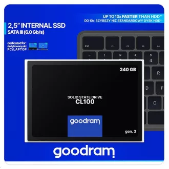GOODRAM SSD CL100 Gen.3 240GB, SATA III, 2.5", (R:520/W:400MB/s)