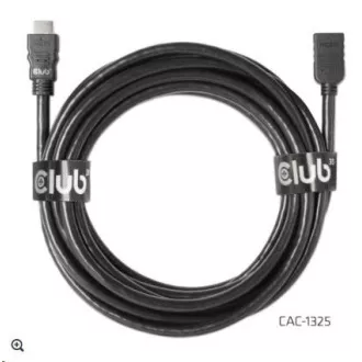 Club3D Kabel prodlužovací Rychlý HDMI 4K60HZ (M/F), 5m, černá, 26 AWG