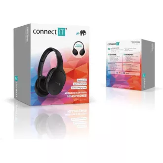 CONNECT IT bezdrátová náhlavní sluchátka, černá