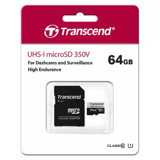 TRANSCEND MicroSDXC karta 64GB 350V, High Endurance