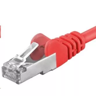PREMIUMCORD Patch kabel CAT6a S-FTP, RJ45-RJ45, AWG 26/7 1, 5m červená