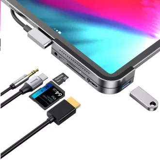 Baseus multifunkční HUB pro iPad Pro USB-C, šedá