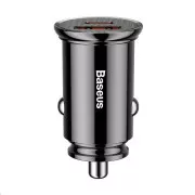 Baseus Circular Plastic nabíječka do auta 30W (PD3.0, QC4.0+ SCP AFC) černá