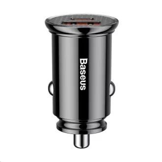 Baseus Circular Plastic nabíječka do auta 30W (PD3.0, QC4.0+ SCP AFC) černá