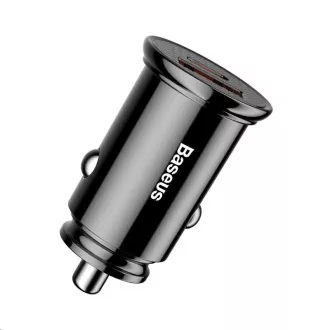 Baseus Circular Plastic nabíječka do auta 30W (PD3.0, QC4.0+ SCP AFC) černá